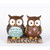 13" Owl Couple with "WELCOME" Sign Outdoor Garden Statue