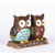 13" Owl Couple with "WELCOME" Sign Outdoor Garden Statue