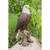 15.5" Medium Bald Eagle On Stamp Outdoor Garden Statue