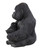 15.75" Sitting Mother Gorilla with a Baby Outdoor Garden Statue