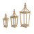 Set of 3 Tapered Candle Lanterns with Handle 39.75"