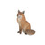 19.25" Sitting Adult Fox Outdoor Garden Statue