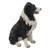 19.75" Border Collie Sitting Outdoor Garden Statue
