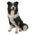 19.75" Border Collie Sitting Outdoor Garden Statue