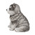 6.5" Sitting Malamute Puppy Outdoor Garden Statue