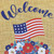 Floral Mason Jars "Welcome" USA Flag Patriotic Outdoor Garden Flag - 18" x 12.5"