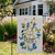 Bunny and Butterflies "Welcome Easter" Floral Outdoor Garden Flag 18" x 12.5"