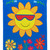 Smiling Sun Floral Outdoor Garden Flag 18" x 12.5"