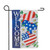 Stars and Stripes Hearts "Welcome" Americana Outdoor Garden Flag - 18" x 12.5"