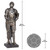 39.5" The King's Guard Knight Half Scale Outdoor Garden Statue