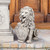 17" Rocca Lion Sentinel Right Paw Up Outdoor Garden Statue