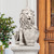 17" Rocca Lion Sentinel Left Paw Up Outdoor Garden Statue