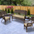 3-Piece Tufted Wicker Furniture Outdoor Patio Cushions - 42" - Brown