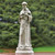24" St. Francis with Bird and Cross Religious Outdoor Garden Statue