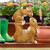 21" Balancing Bunny Love Outdoor Garden Statue