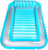 Blue Inflatable Swimming Pool Suntan Lounger with Pillow 70"