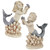 Set of 2 Gifts from the Sea Mermaid and Merboy Outdoor Garden 13.5" Statue
