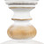 Wooden Pedestal Pillar Candle Holder - 5.5" - Brushed White