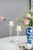 Tall Crystal Decorative Pillar Candle Holder - 13"