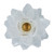 Floral Selenite Stone Candle Holder - 5.5"