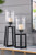 Small Bell Shaped Glass Candle Holder - 18.75" - Clear and Black