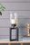 Small Bell Shaped Glass Candle Holder - 18.75" - Clear and Black