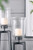 Small Bell Shaped Glass Candle Holder - 18.75" - Clear and Black