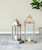 Large and Small Wood and Glass Candle Lanterns - 30" - 2ct