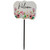 Floral Welcome Outdoor Yard Metal Garden Stake - 8" - White