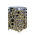 Honeycomb Candle Holder with Black Glass - 11"