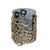 Honeycomb Candle Holder with Black Glass - 11"