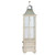 Candle Lanterns with Handle and Drawers - 36.5" - Ivory and Silver - 2ct