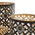 Morrocan Pierced Candle Lanterns - 12.25" - Black and Gold - Set of 3