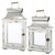 Evelyn Candle Lanterns with Handle - 20" - White and Silver - 2ct