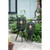 Bamboo Hurricane Candle Lantern with Stand - 30" - Black