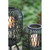Bamboo Hurricane Candle Lantern with Stand - 30" - Black