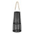 Tapered Candle Lantern with Handle - 21" - Black