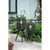 Bamboo Hurricane Candle Lantern with Stand - 23.5" - Black