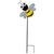 Bee Metal Outdoor Garden Stake - 23" - Black and Yellow