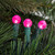 LED G12 Berry Christmas Lights - 16' Green Wire - Pink - 50 ct