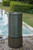 Round Ribbed Outdoor Garden Water Fountain - 43.5" - Gray