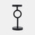 Solid Metal Ring Pillar Candle Holder - 8" - Black