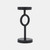 Metal Ring Pillar Candle Holder - 8" - Black