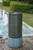 Cylinder Outdoor Garden Water Fountain - 43.25" - Green