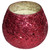 Crackled Glass Wax Candle - 4" - Red