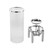 Cylindrical Glass Hurricane Candle Holder with Stand - 16.5"