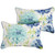 Gardenia Seaglass Outdoor Corded Pillows - 20" Blue and White - Set of 2