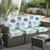6-Piece Gardenia Seaglass Floral Outdoor Deep Seating Pillow and Cushion Set - 25"