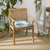 Gardenia Seaglass Floral Square Corded Outdoor Chair Cushion - 20" - Blue and Green
