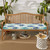 Gardenia Seaglass Floral Rectangular Outdoor Bench Cushion - 43" - Blue and Green